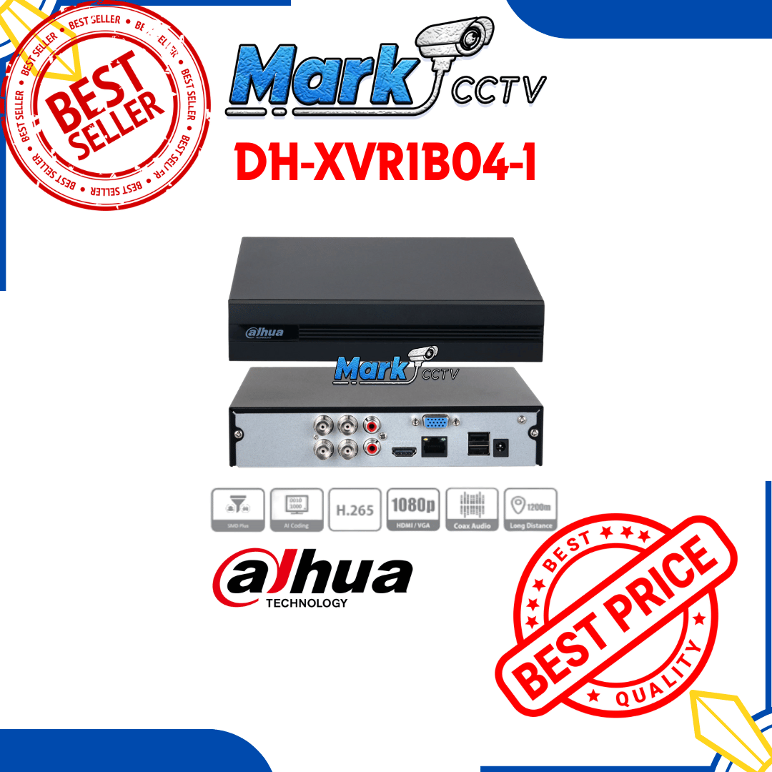 DVR XVR CCTV Dahua 1B04-I 4CH AI Coding Wizsense Hemat HDD